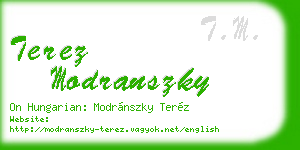 terez modranszky business card