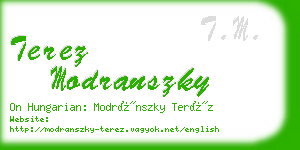 terez modranszky business card